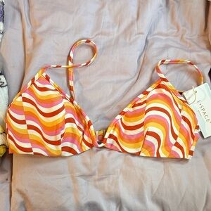 L*Space Multicolor Wave Bikini Top